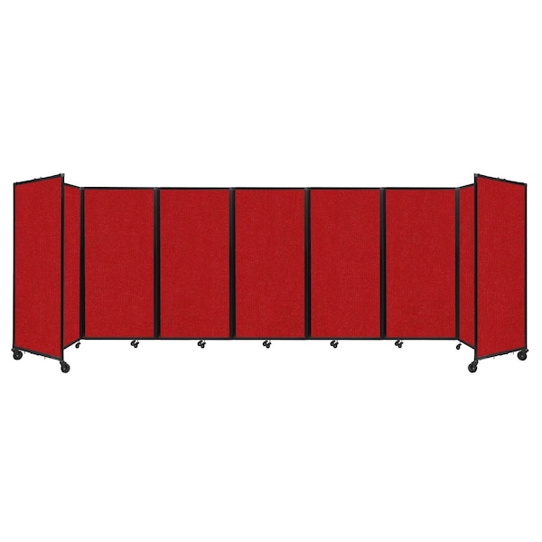 Room Divider 360 Folding Portable Partition 19'6" x 6' Red Fabric